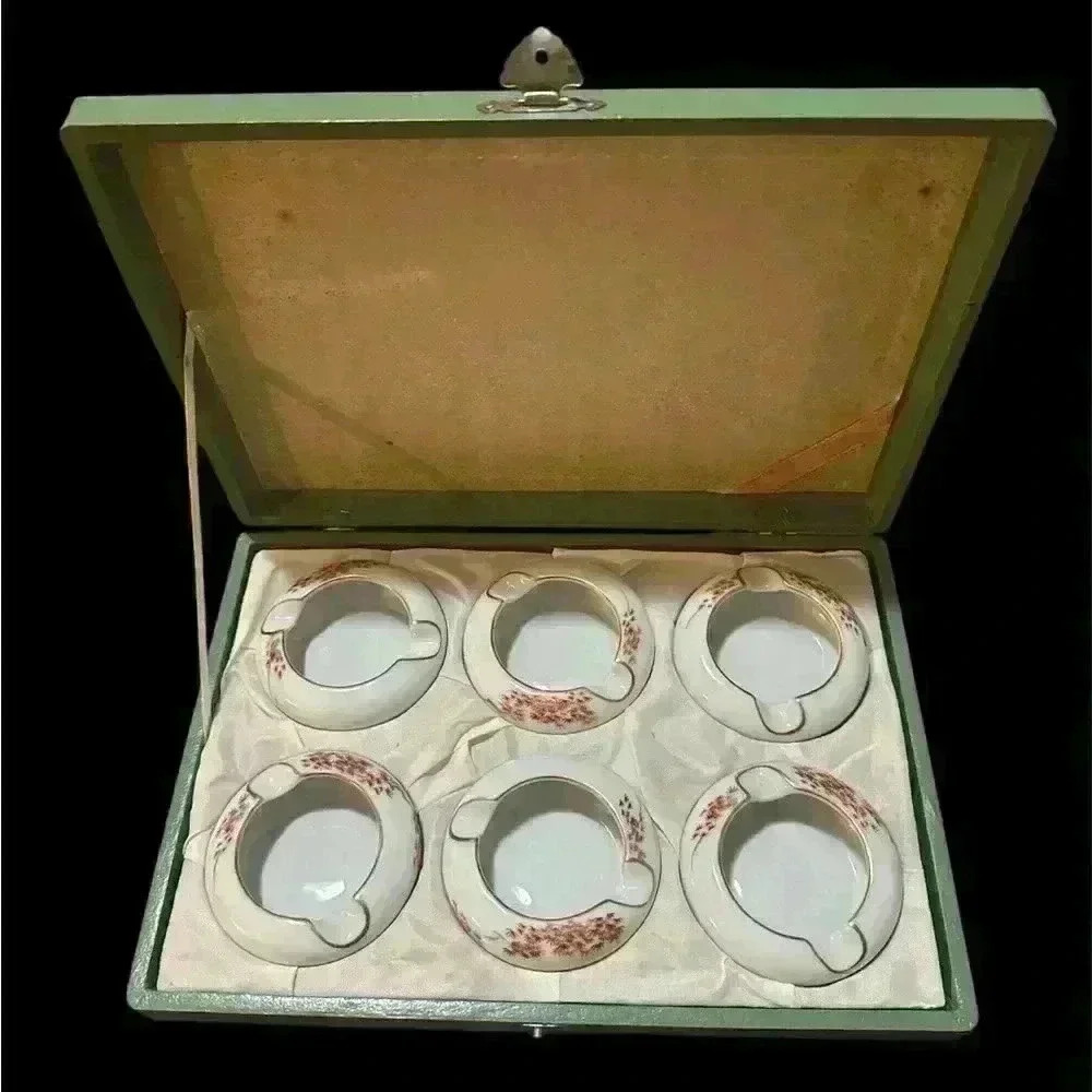 Vtg 50's Fukagawa Arita ashtrays - Picture 5 of 6